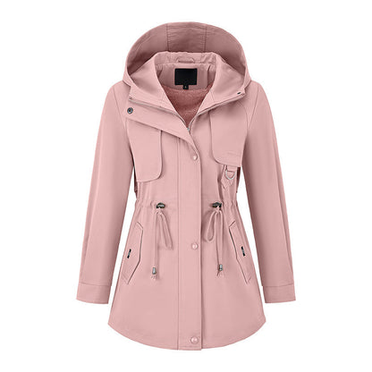 📢🎉50%Rabatt!!!🛍️✨Lässige, warme mittelange Damen-Kapuzenjacke