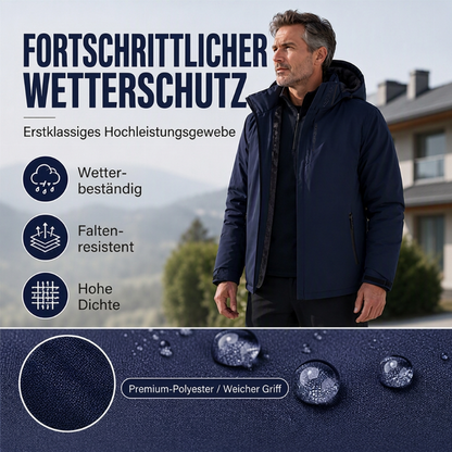 📢📢50%Rabatt!!!🎉✨Wasserdichte Kapuzenjacke für Herren mit Plüschfutter