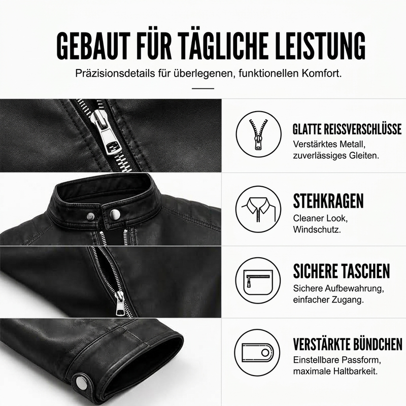 📢🎉50%Rabatt!!!🛍️✨Herren Slim-Fit Jacke aus PU-Leder