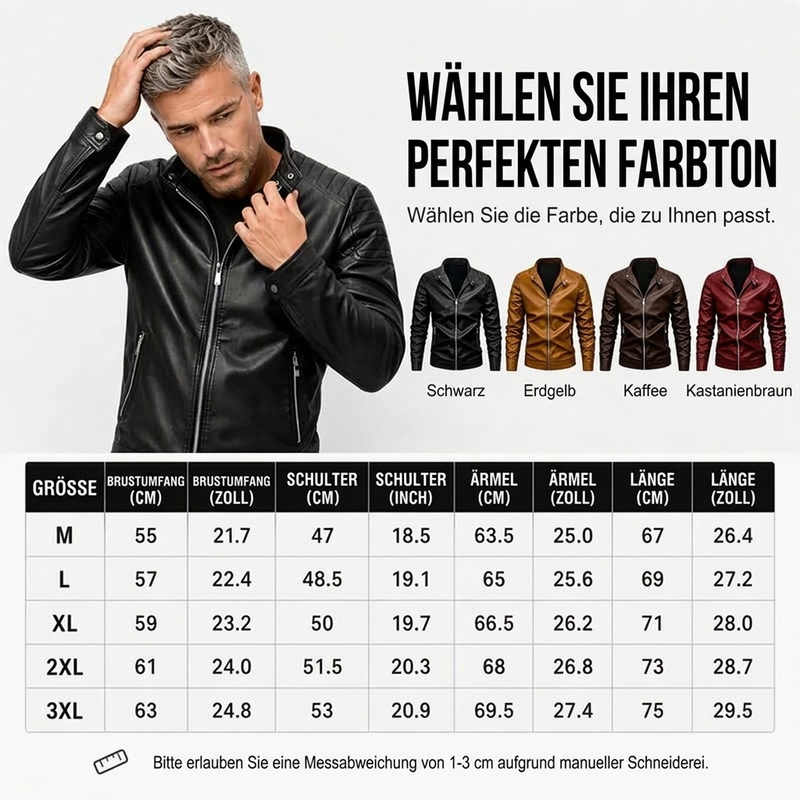📢🎉50%Rabatt!!!🛍️✨Herren Slim-Fit Jacke aus PU-Leder