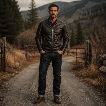 📢🎉50%Rabatt!!!🛍️✨Herren Slim-Fit Jacke aus PU-Leder