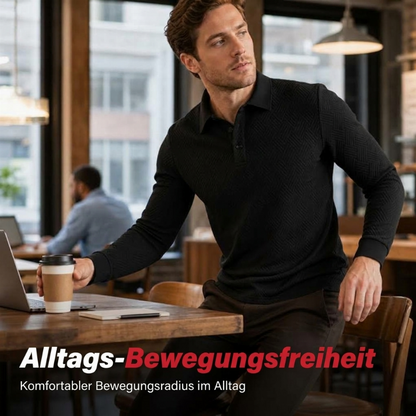 🌟 Der Look, den alle suchen – bei uns 50% günstiger! Strukturiertes, leichtes Langarm-Sweatshirt für Herren