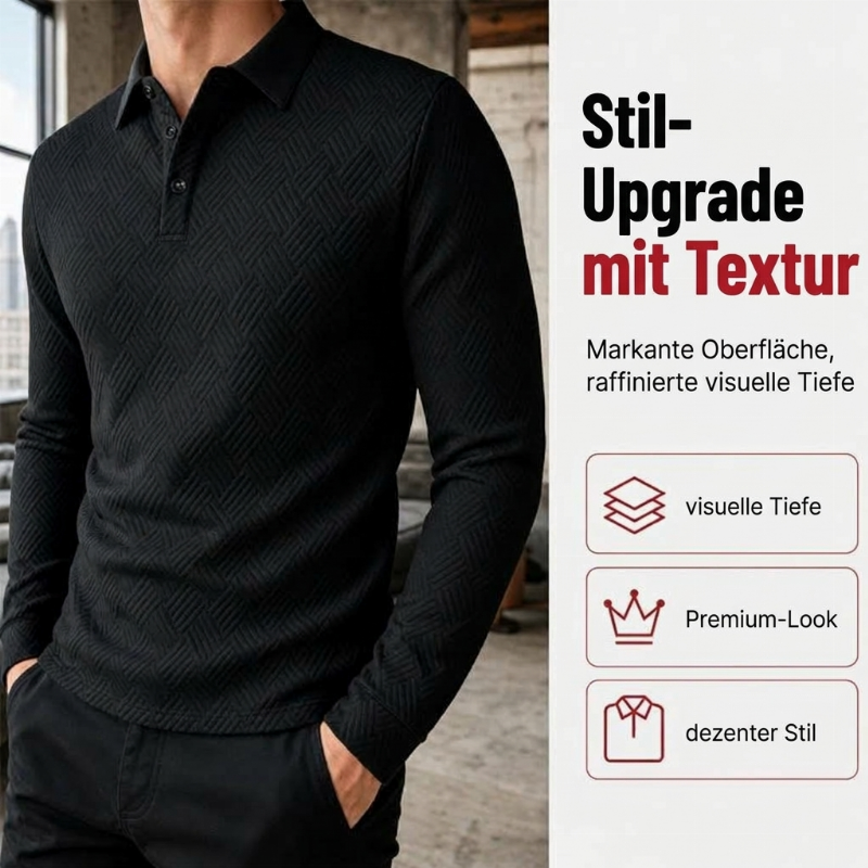 🌟 Der Look, den alle suchen – bei uns 50% günstiger! Strukturiertes, leichtes Langarm-Sweatshirt für Herren