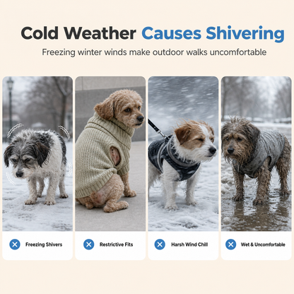 Warm gefütterter Wintermantel für Hunde und Katzen