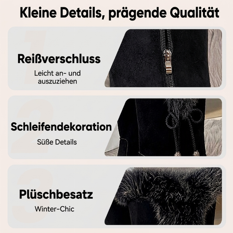 Warme, rutschfeste und abriebfeste Damen-Wadenstiefel