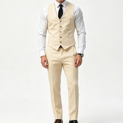 🤵 Herren Slim Fit 3-teiliges formelles Anzug-Set – Klassischer Chic, bequemer Sitz & immer passend