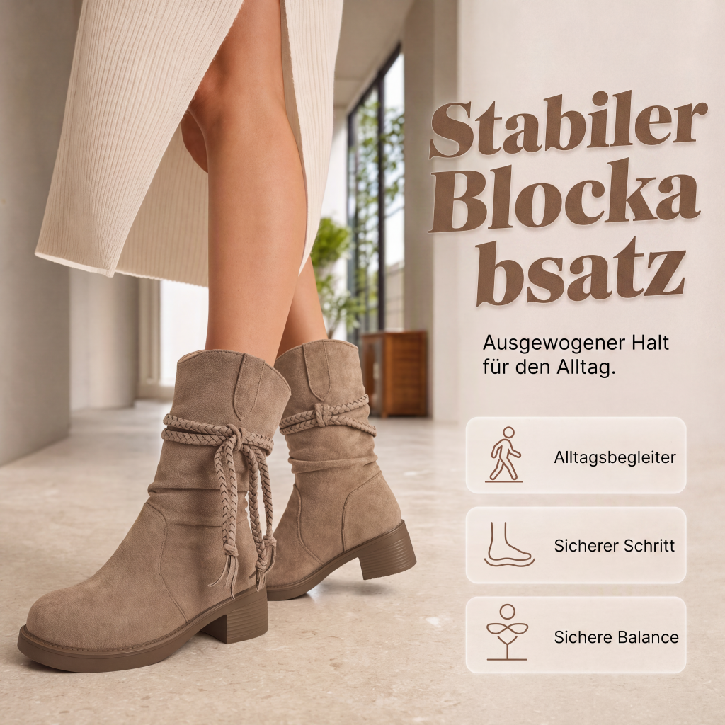 Lässige, weiche Damen-Stiefel bis zur Wade