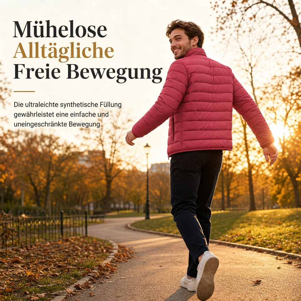 ❄️ Leichte, wattierte Winterjacke mit Stehkragen – Leicht, warm & immer passend