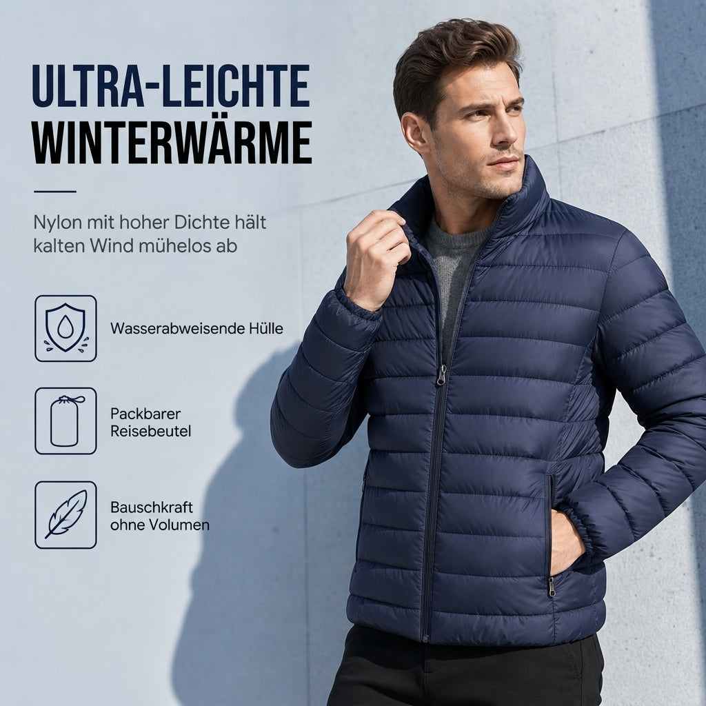 ❄️ Leichte, wattierte Winterjacke mit Stehkragen – Leicht, warm & immer passend