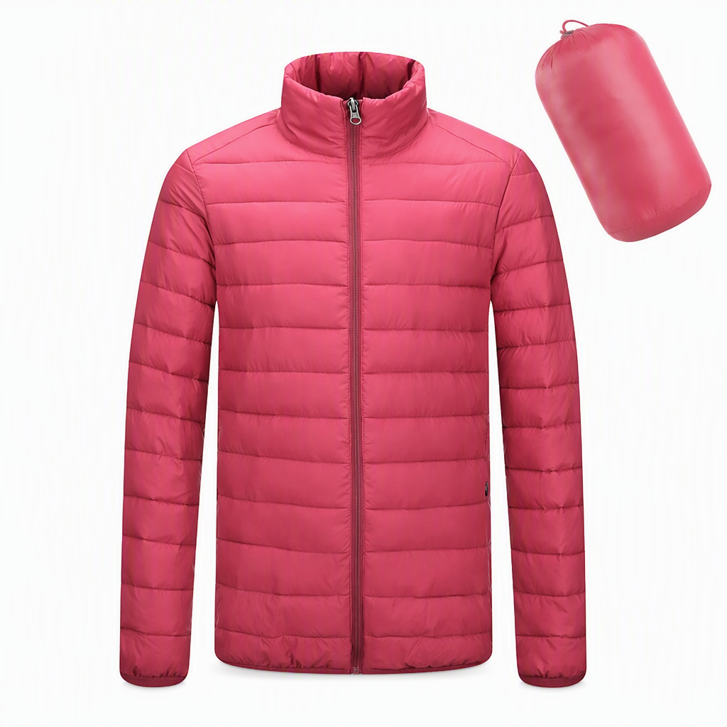 ❄️ Leichte, wattierte Winterjacke mit Stehkragen – Leicht, warm & immer passend