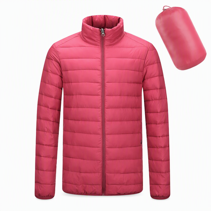 ❄️ Leichte, wattierte Winterjacke mit Stehkragen – Leicht, warm & immer passend