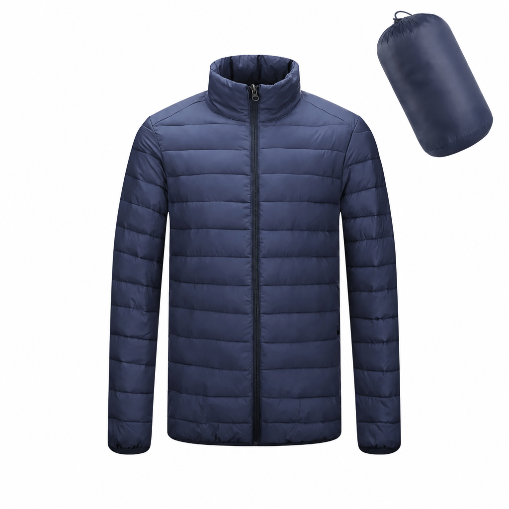 ❄️ Leichte, wattierte Winterjacke mit Stehkragen – Leicht, warm & immer passend