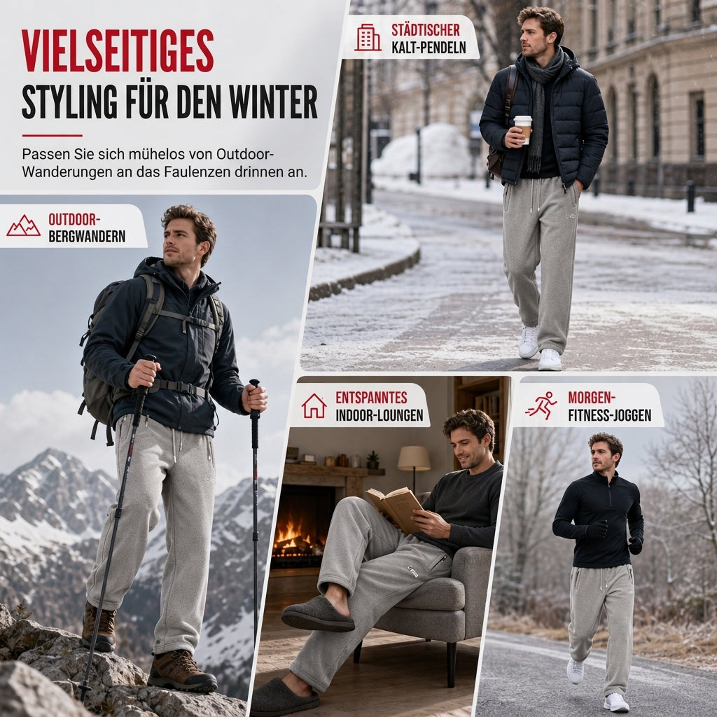 🏆 Verkaufsschlager – jetzt halber Preis! Unisex verdickte warme Fleece-Hose
