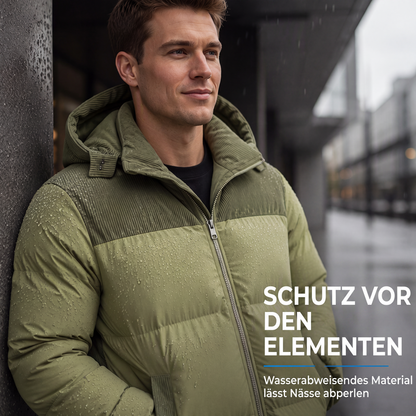 🔥Beliebtes Produkt ！✨Herren Winter-Steppjacke mit Kapuze im Color-Block-Design