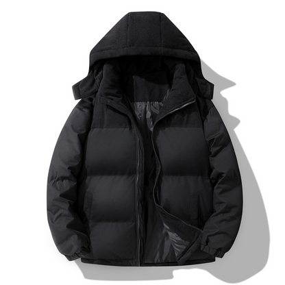🔥Beliebtes Produkt ！✨Herren Winter-Steppjacke mit Kapuze im Color-Block-Design