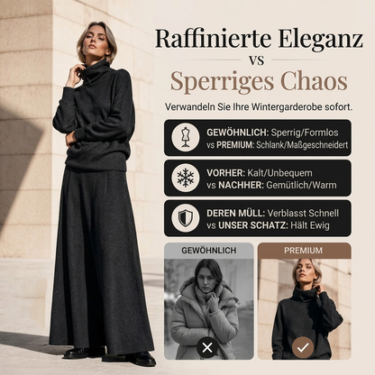 📢🎉50%Rabatt!!!🛍️✨Damen-Set aus Rollkragenoberteil und Maxirock
