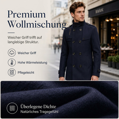 Zweireihiger Trenchcoat für Herren, Slim Fit