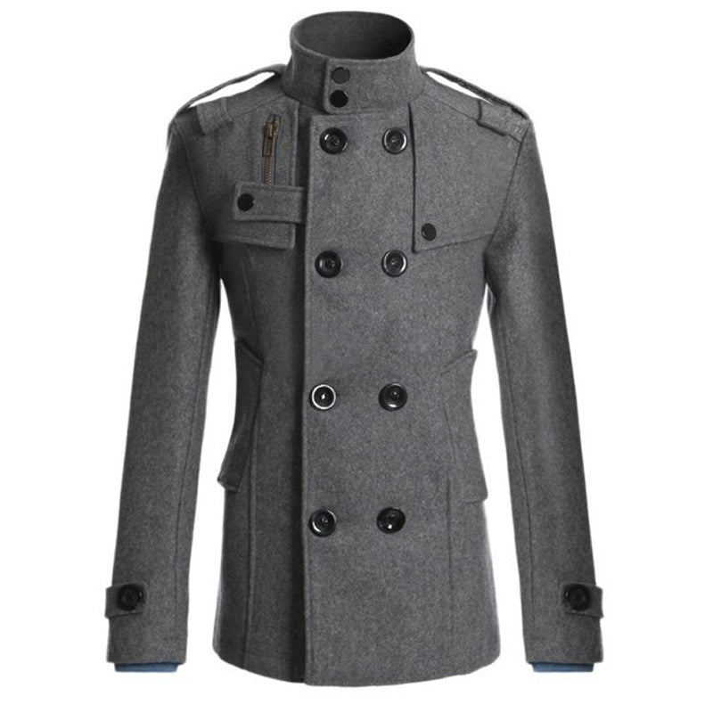 Zweireihiger Trenchcoat für Herren, Slim Fit