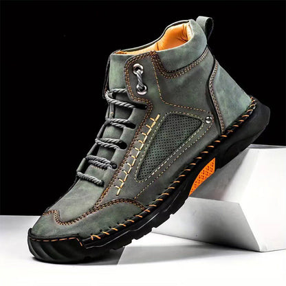 Robuste PU-Lederstiefel im Vintage-Stil für Herren