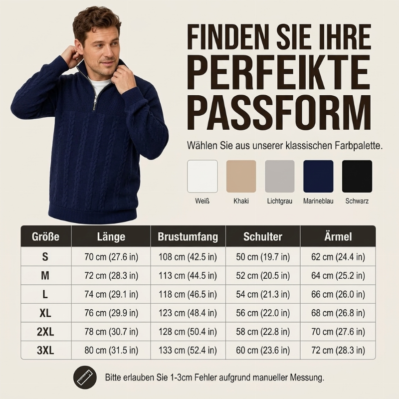 📈 Verkaufshit Nr. 1 – direkt 50%! Herren-Casual-Sweatshirt mit Jacquard-Muster und halbem Reißverschluss