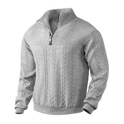 📈 Verkaufshit Nr. 1 – direkt 50%! Herren-Casual-Sweatshirt mit Jacquard-Muster und halbem Reißverschluss