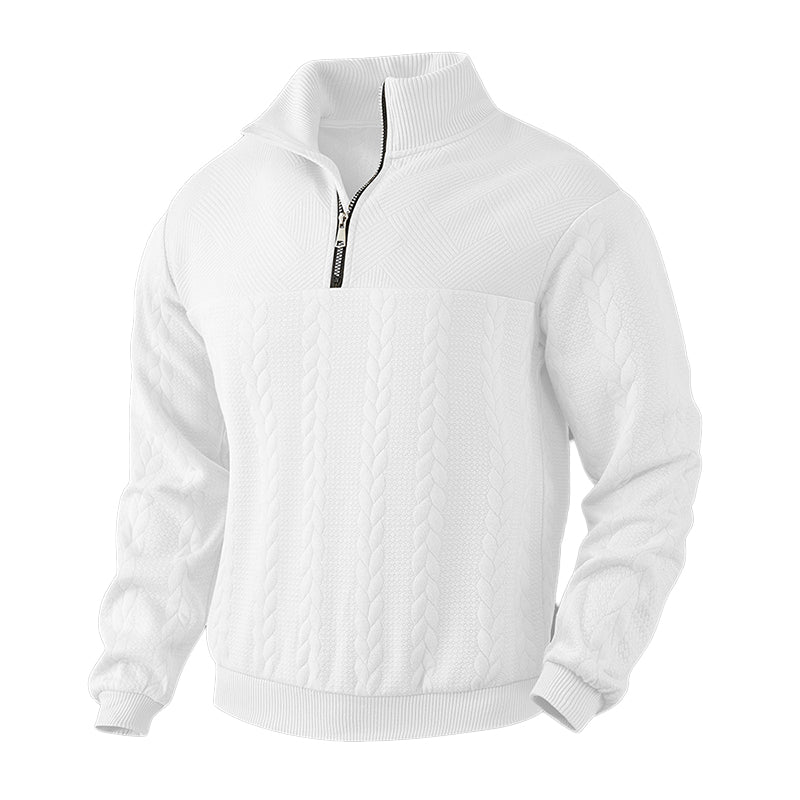 📈 Verkaufshit Nr. 1 – direkt 50%! Herren-Casual-Sweatshirt mit Jacquard-Muster und halbem Reißverschluss