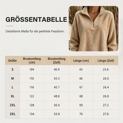 🔥Beliebtes Produkt ！✨Bequemes, gemütliches Quarter-Zip-Sweatshirt für Damen
