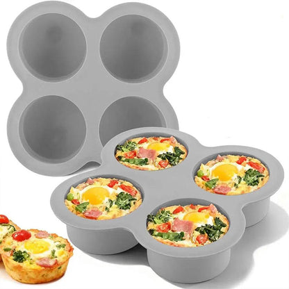 Silikon-Kuchenbackform mit 4 Mulden