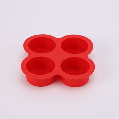 Silikon-Kuchenbackform mit 4 Mulden