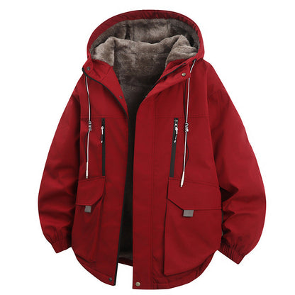 Herzlichkeit Herren Winterparka mit Kapuze und Plüschfutter
