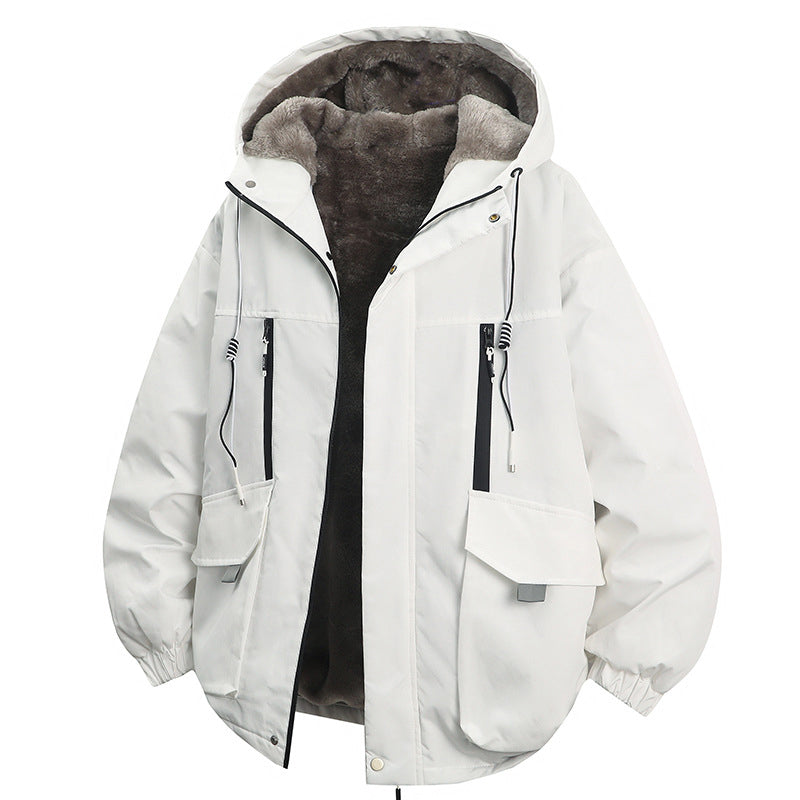 Herzlichkeit Herren Winterparka mit Kapuze und Plüschfutter