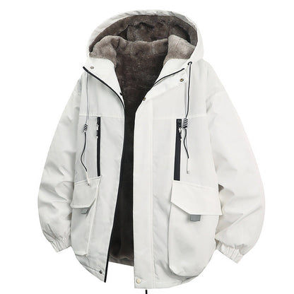 Herzlichkeit Herren Winterparka mit Kapuze und Plüschfutter