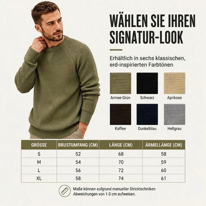 📢🎉50%Rabatt!!!🛍️🧶 Klassisches Rundhalspullover für Herren – Weich, bequem & immer passend