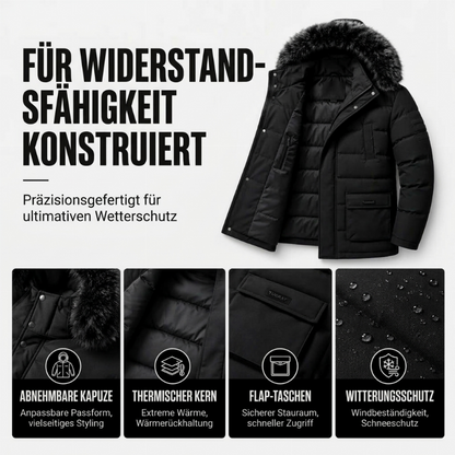 🔥Beliebtes Produkt ！✨Winddichte, warme mittellange Winterjacke für Herren