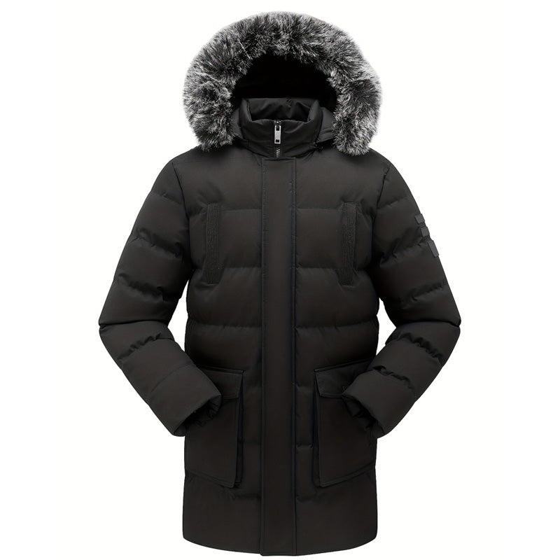 🎯 50% Rabatt + Gratis Versand! 🚚 Winddichte, warme mittellange Winterjacke für Herren