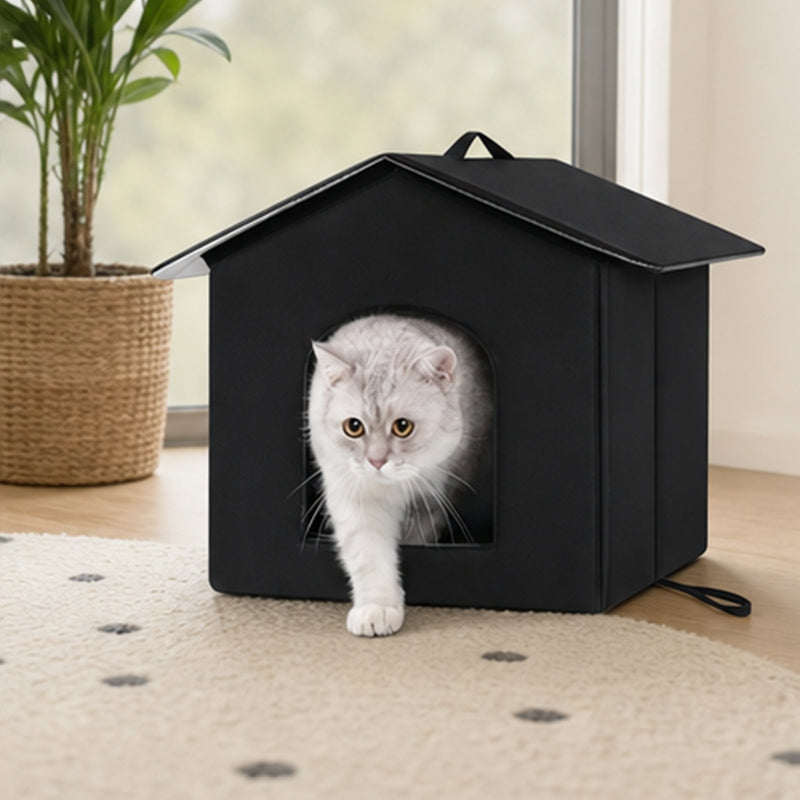 🐱 Katzenunterstand für draußen – Isoliert & Wetterfest