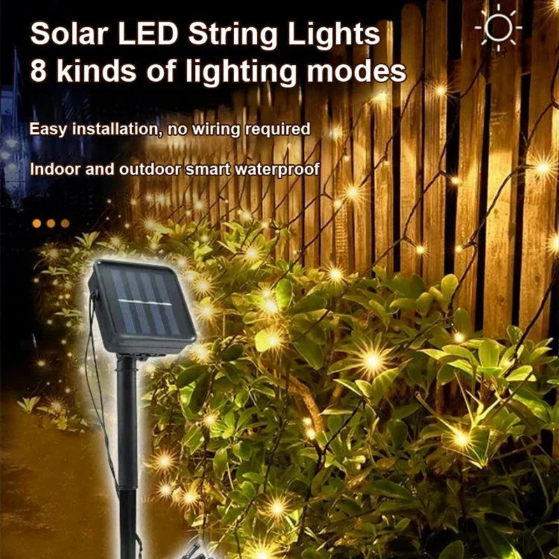 Dekorative Lichterketten mit Solarantrieb