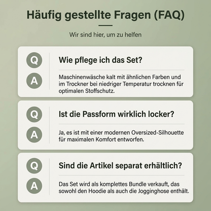📢📢50%Rabatt!!!🎉✨Lässiges Halb-Zip Kapuzen-Sweatshirt & weit geschnittene Hose für Herren