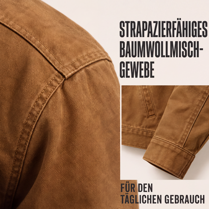 🔁 1000+ echte Bewertungen – durchweg positiv! Herren Arbeitsjacke mit Kapuze und Plüschfutter