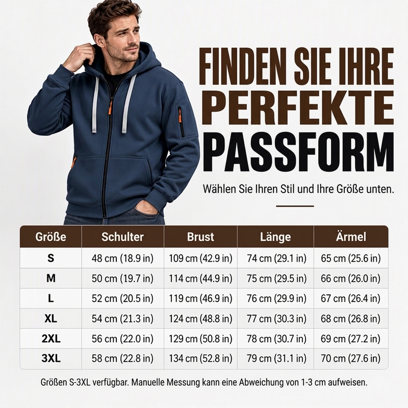🛍️✨Lässige wärmende Herrenkapuzenjacke