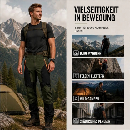 🌟 Bestseller – nur diese Woche reduziert! 🌟 Wasserdichte & winddichte Herren-Wanderhose im Patchwork-Design