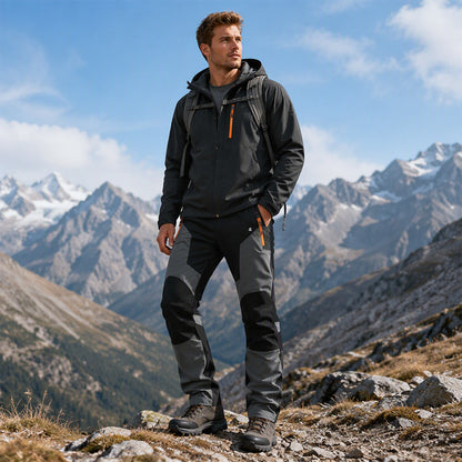 🌟 Bestseller – nur diese Woche reduziert! 🌟 Wasserdichte & winddichte Herren-Wanderhose im Patchwork-Design