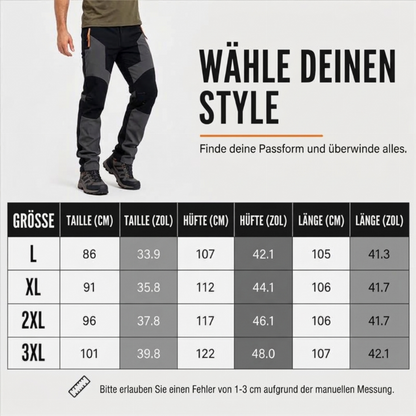 🌟 Bestseller – nur diese Woche reduziert! 🌟 Wasserdichte & winddichte Herren-Wanderhose im Patchwork-Design