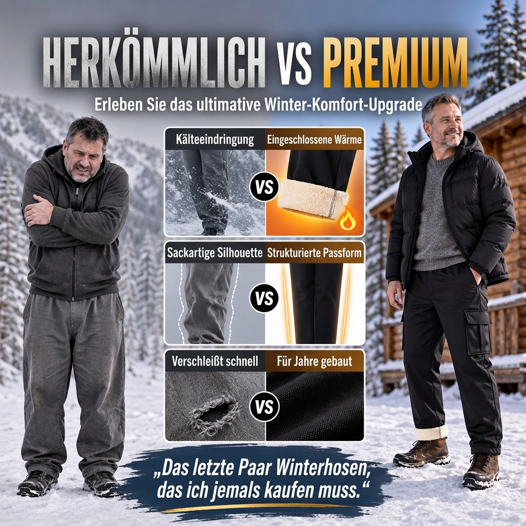 📢 Kundenliebling! 🔥 50% RABATT – Warme Herren-Cargohose mit Plüschfutter