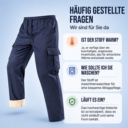 📢 Kundenliebling! 🔥 50% RABATT – Warme Herren-Cargohose mit Plüschfutter