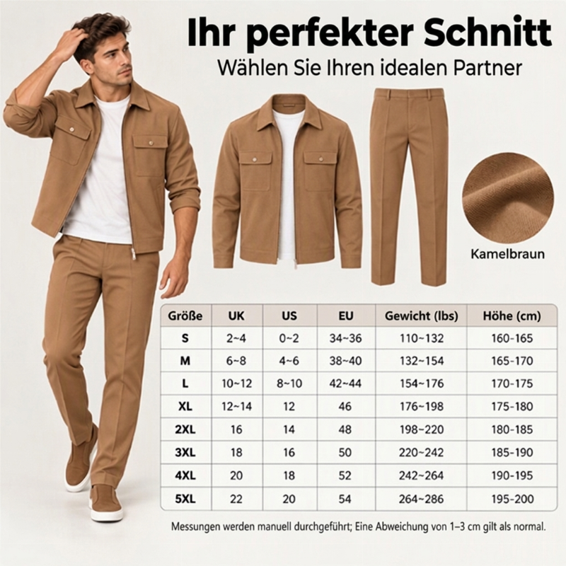 🥳Über 50.000 verkauft!🥳 Lässiger, stilvoller Jacken- und Hosenanzug für Herren
