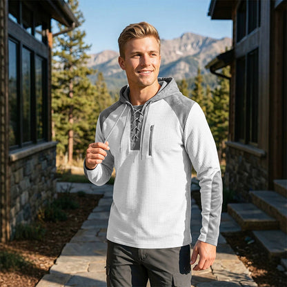 📢📢Räumungsverkauf!!!🎉✨Herren-Strickhoodie im Color-Block-Design, lässiger Stil