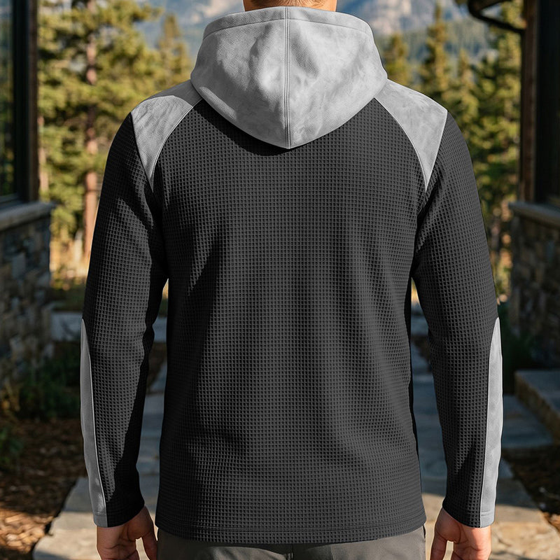 📢📢Räumungsverkauf!!!🎉✨Herren-Strickhoodie im Color-Block-Design, lässiger Stil
