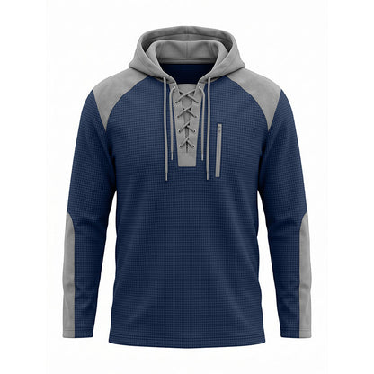 📢📢Räumungsverkauf!!!🎉✨Herren-Strickhoodie im Color-Block-Design, lässiger Stil