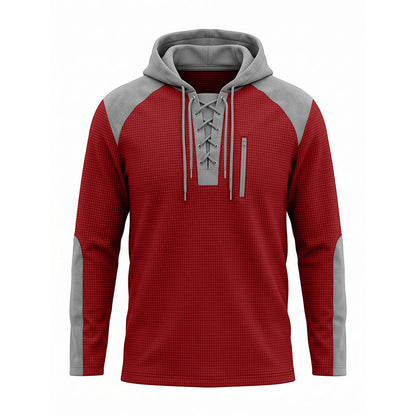 📢📢Räumungsverkauf!!!🎉✨Herren-Strickhoodie im Color-Block-Design, lässiger Stil